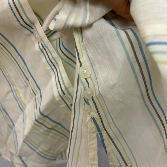 ! Patagonia Women's top blouse organic cotton striped button down, size … - Picture 3 of 5